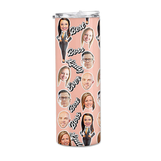 boss lady woman gift tumblers customized with faces