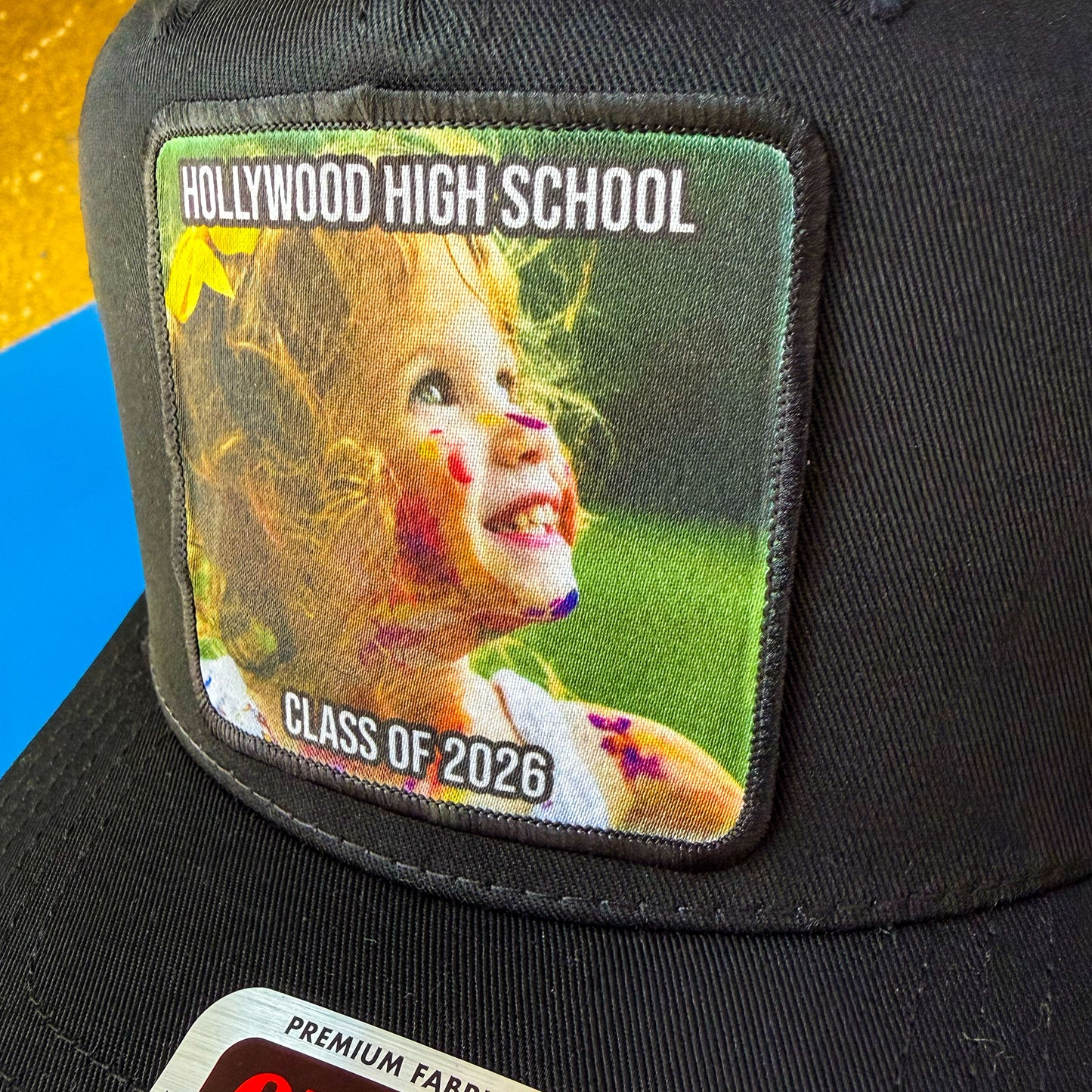 Personalized Graduation Hat – Custom Photo Patch + School Name