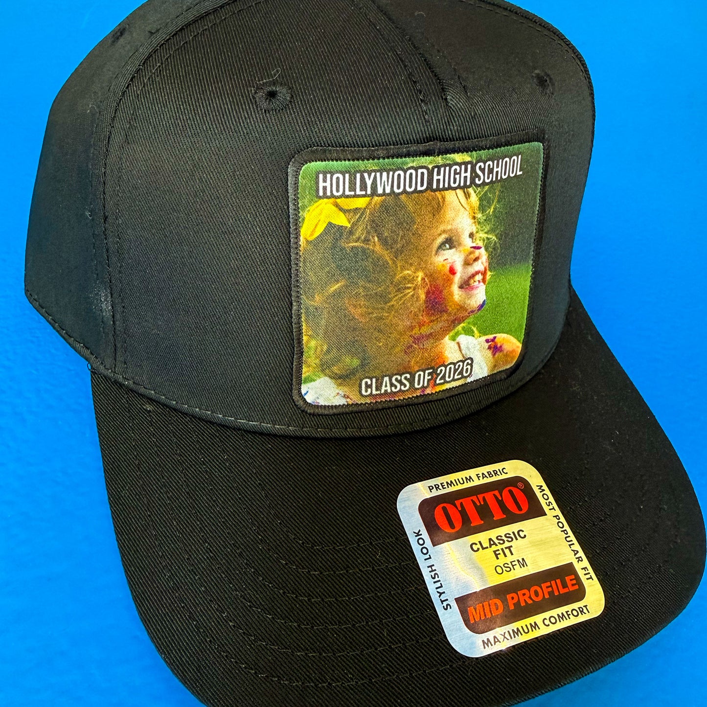 Personalized Graduation Hat – Custom Photo Patch + School Name
