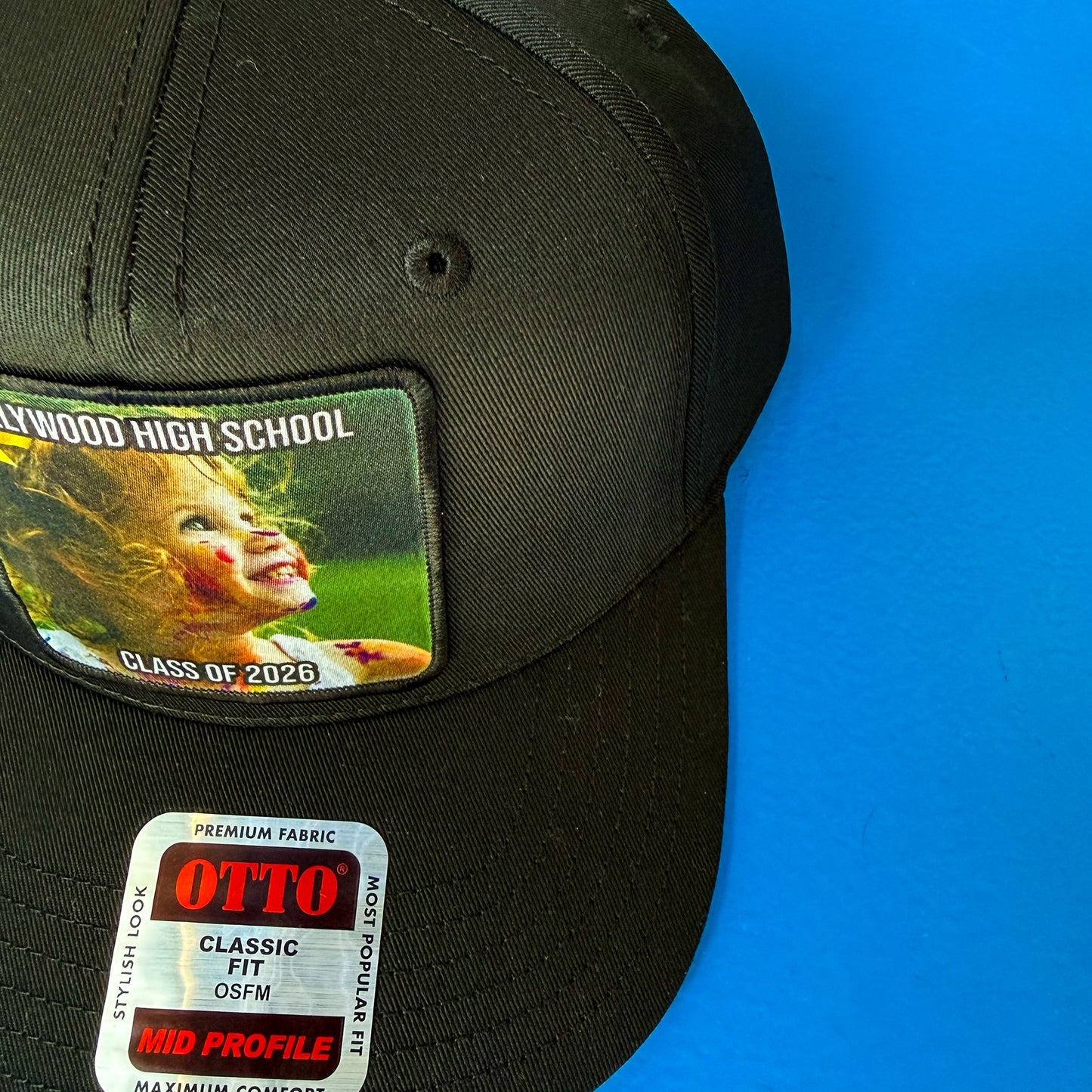 Personalized Graduation Hat – Custom Photo Patch + School Name