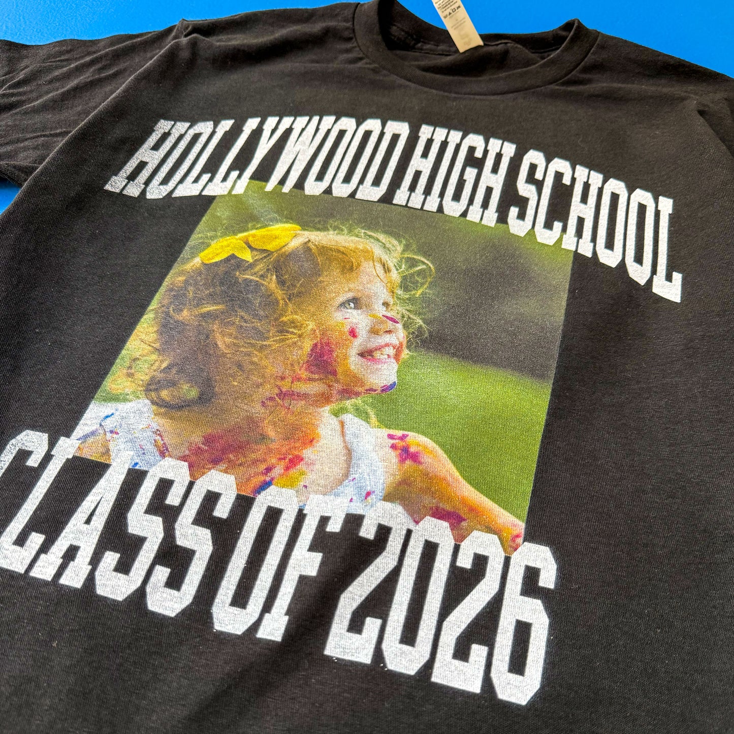 Personalized Graduation T-Shirt – Custom Photo + School Name
