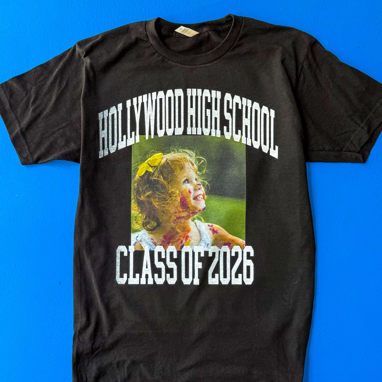Personalized Graduation T-Shirt – Custom Photo + School Name