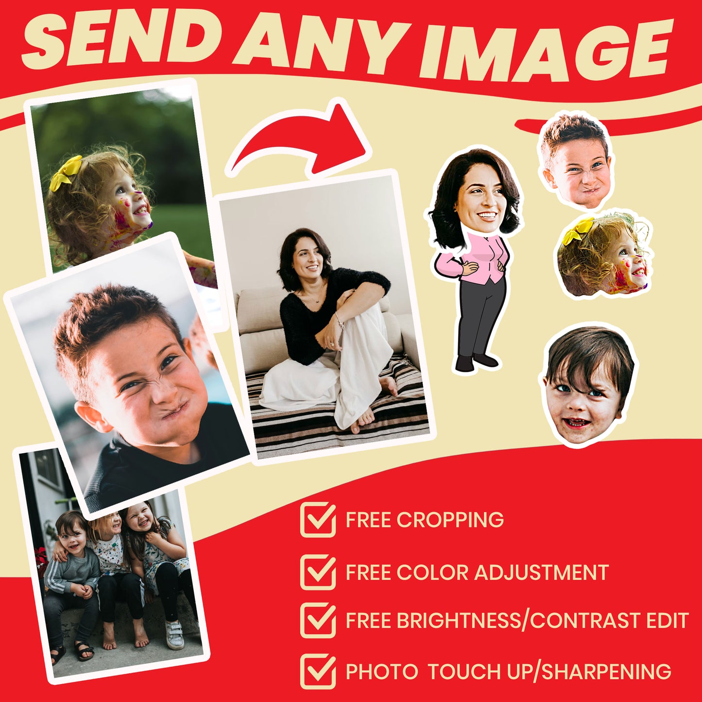 Custom Face Socks for Mom – Personalized Mother’s Day Gift (Up to 25 Faces)