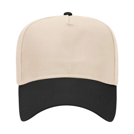 custom snapbacks no minimum with your design in cream and black cheap